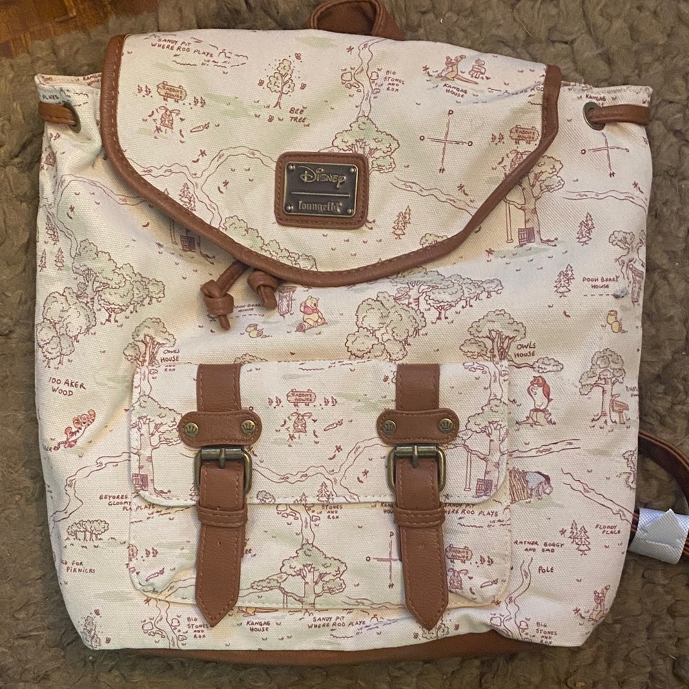 Disney Loungefly Winnie the Pooh Backpack with Brown Accents